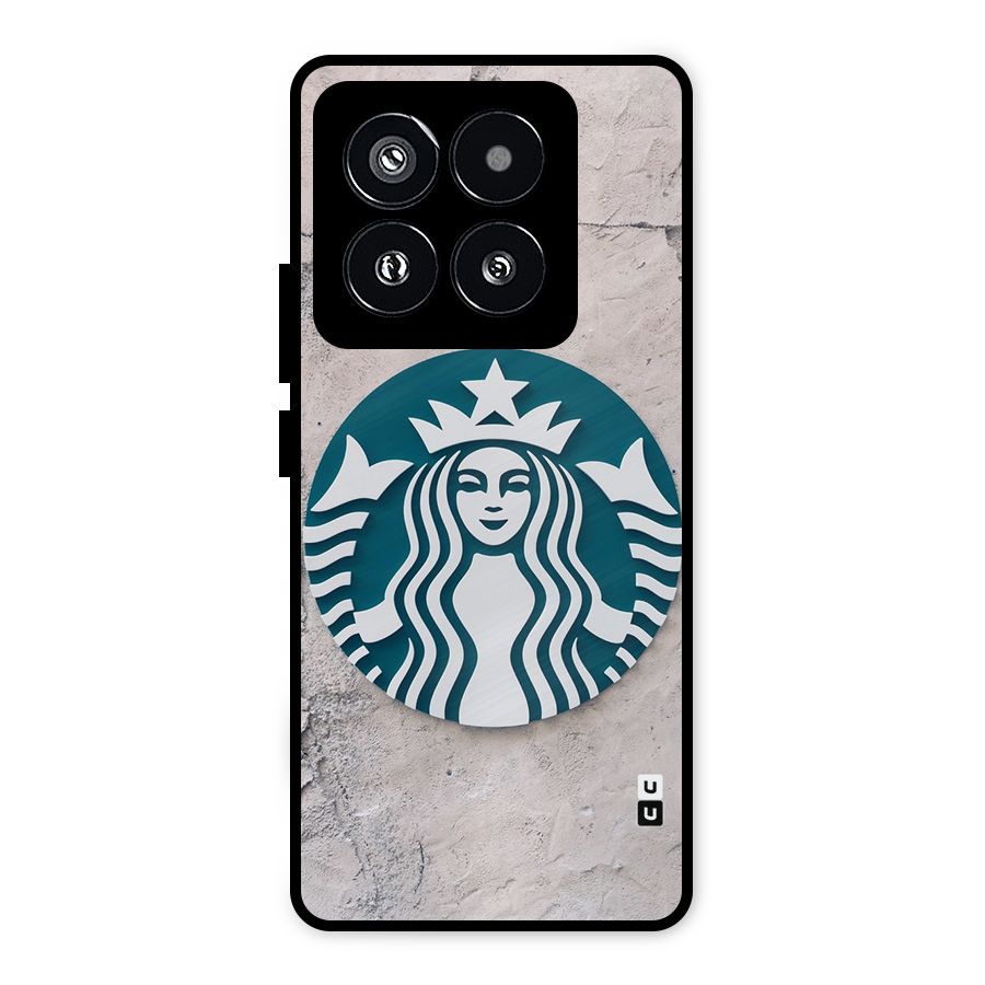 Wall StarBucks Metal Back Case for Xiaomi 14 Pro