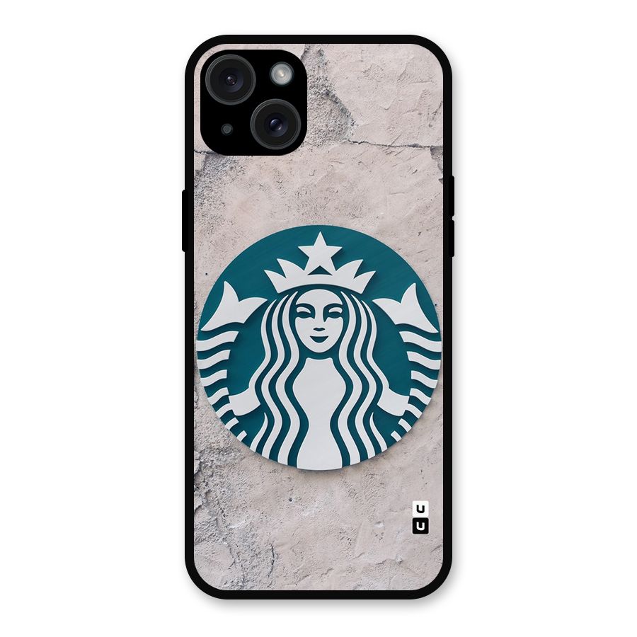 Wall StarBucks Metal Back Case for iPhone 15 Plus
