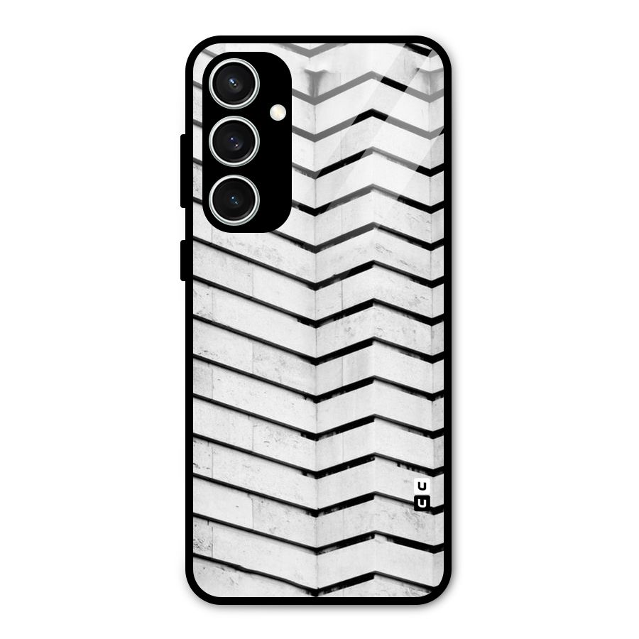 Wall Zig Zag Glass Back Case for Galaxy S23 FE