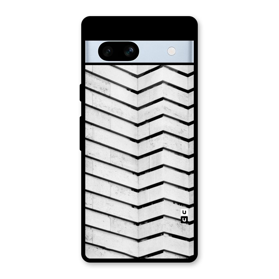 Wall Zig Zag Glass Back Case for Google Pixel 7a