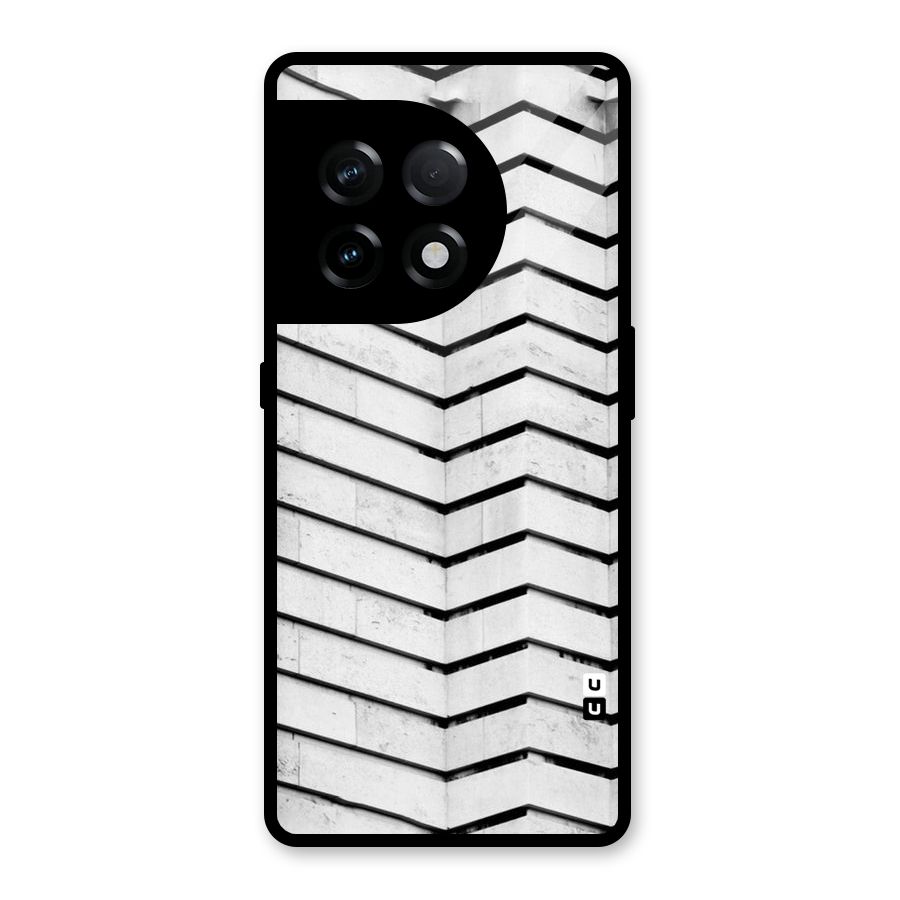 Wall Zig Zag Glass Back Case for OnePlus 11R