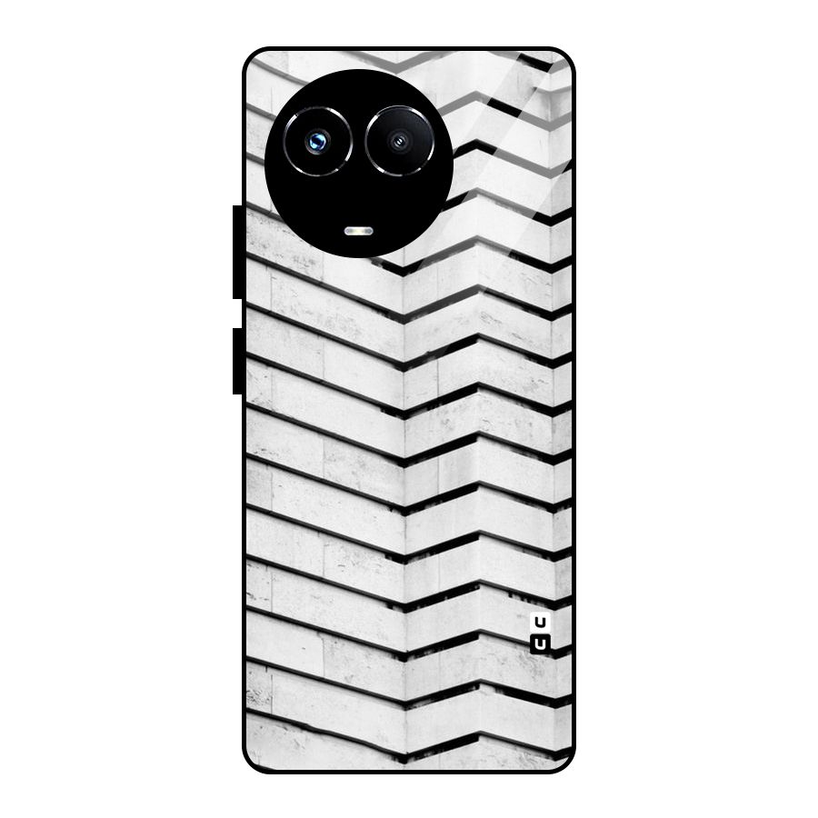 Wall Zig Zag Glass Back Case for Realme 11X