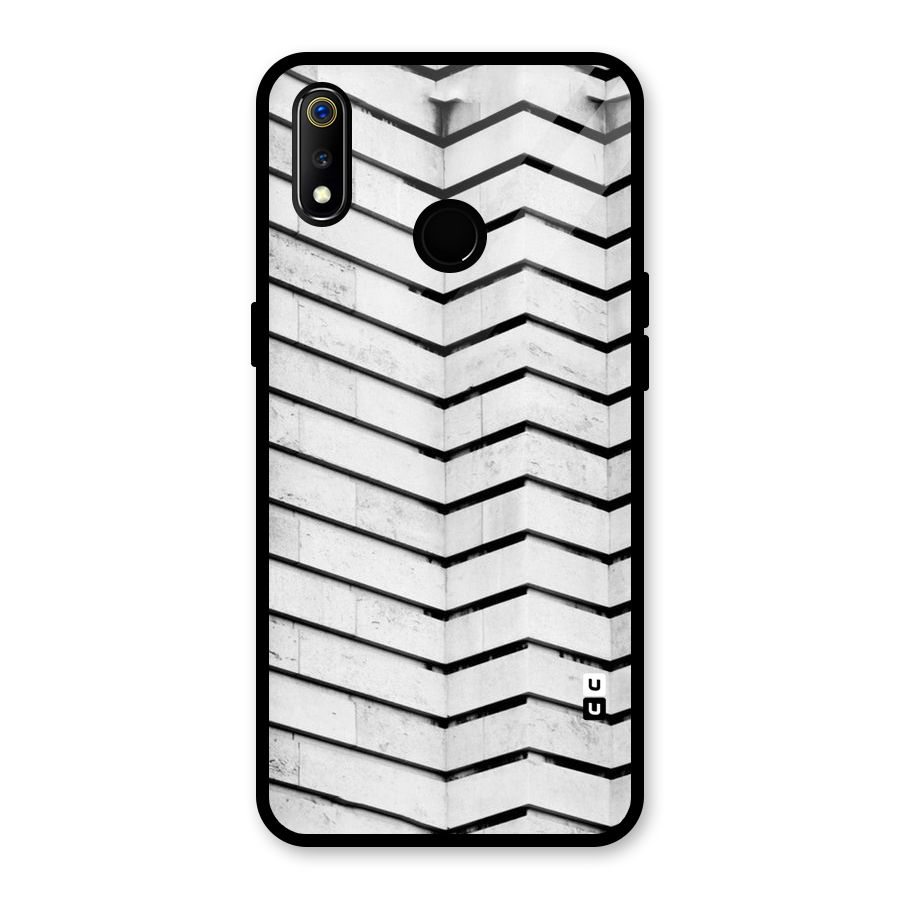 Wall Zig Zag Glass Back Case for Realme 3i