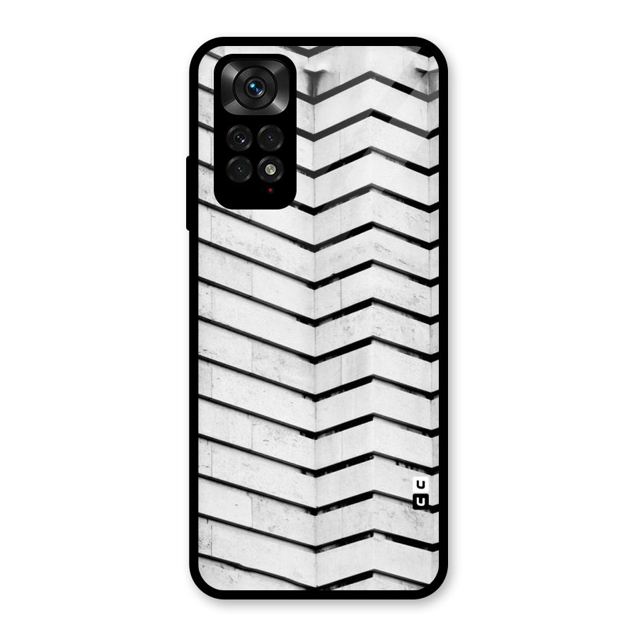 Wall Zig Zag Glass Back Case for Redmi Note 11S