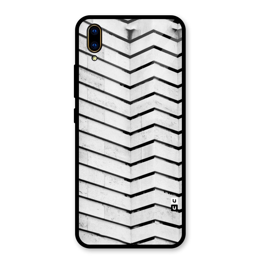 Wall Zig Zag Glass Back Case for Vivo V11 Pro