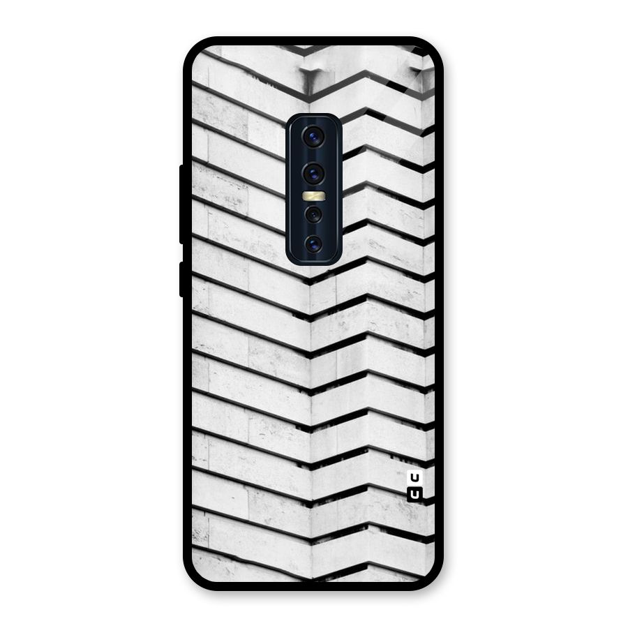 Wall Zig Zag Glass Back Case for Vivo V17 Pro