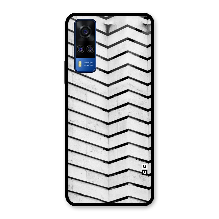 Wall Zig Zag Glass Back Case for Vivo Y31
