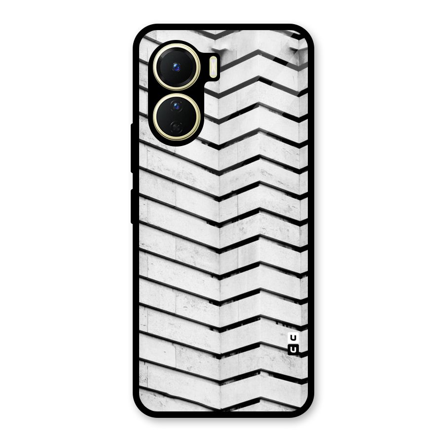 Wall Zig Zag Glass Back Case for Vivo Y56