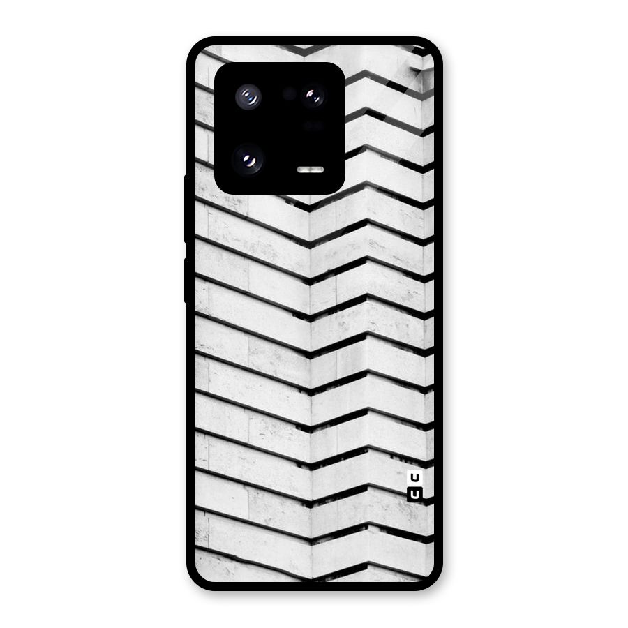 Wall Zig Zag Glass Back Case for Xiaomi 13 Pro