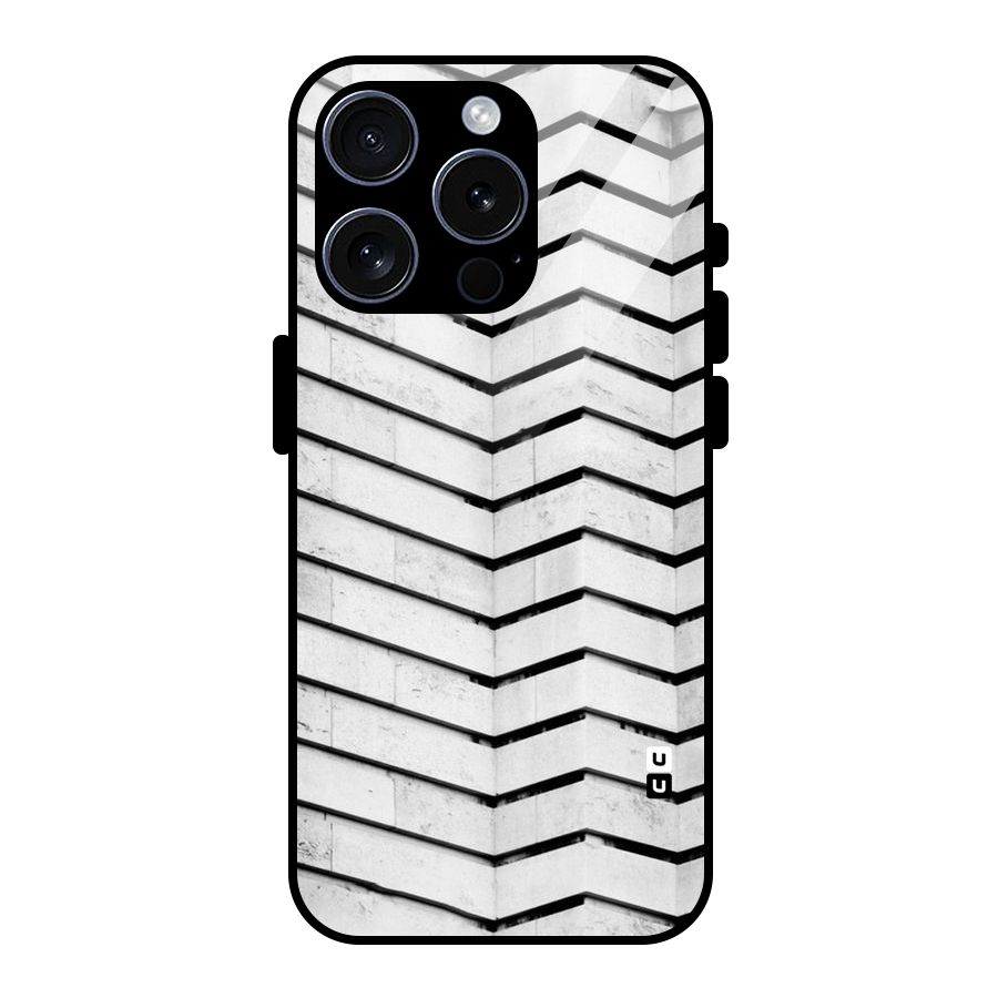 Wall Zig Zag Glass Back Case for iPhone 15 Pro