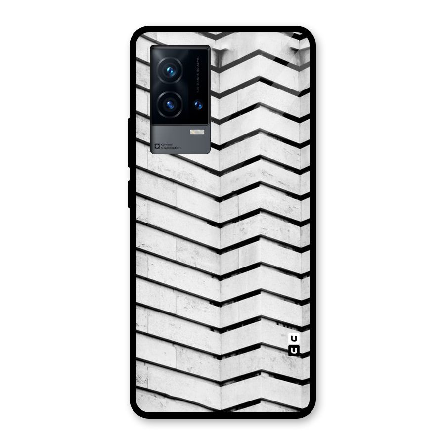 Wall Zig Zag Glass Back Case for iQOO 9 5G
