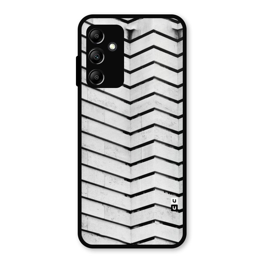 Wall Zig Zag Metal Back Case for Galaxy A14 5G