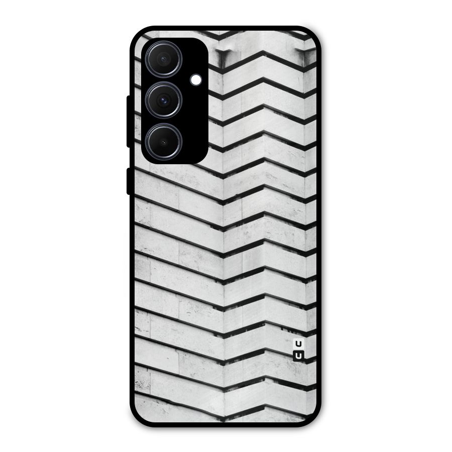 Wall Zig Zag Metal Back Case for Galaxy A35