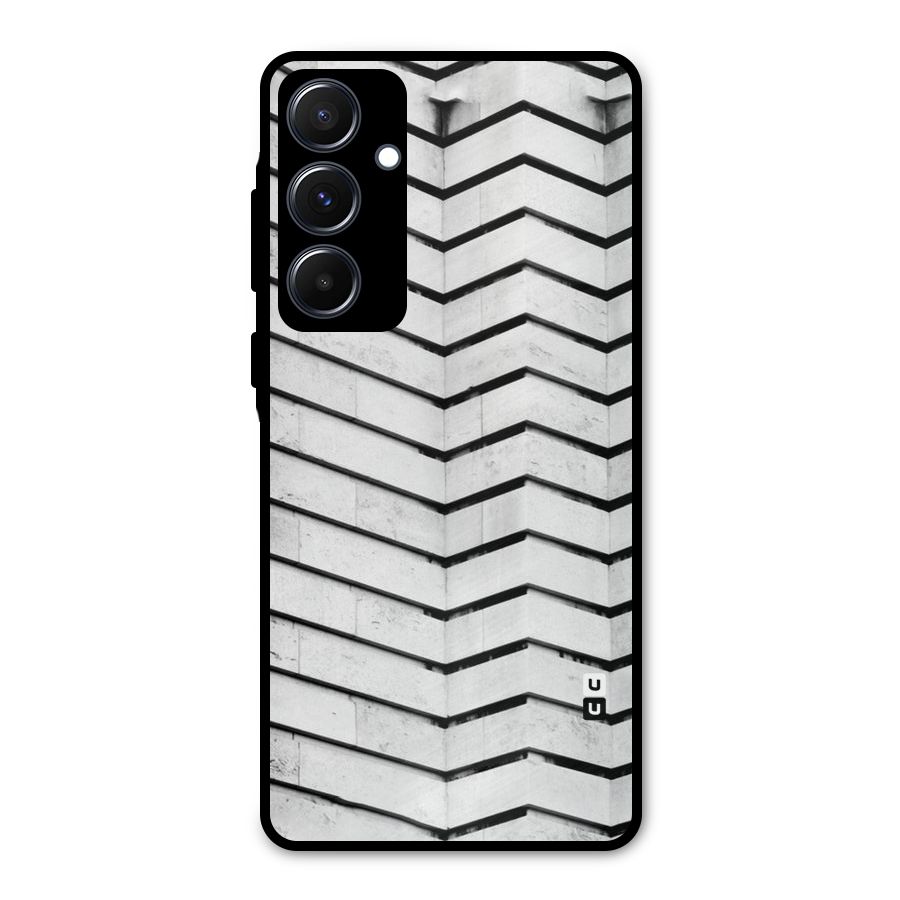 Wall Zig Zag Metal Back Case for Galaxy A55