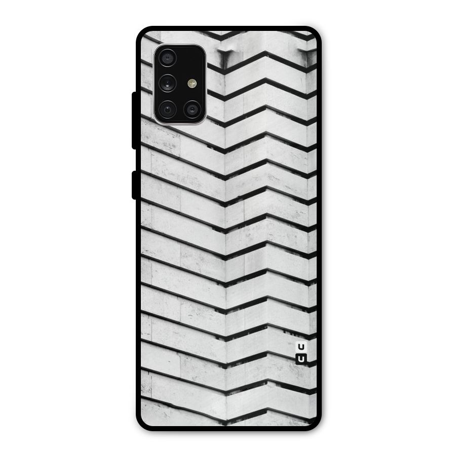 Wall Zig Zag Metal Back Case for Galaxy A71