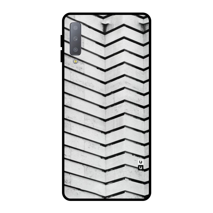 Wall Zig Zag Metal Back Case for Galaxy A7 (2018)