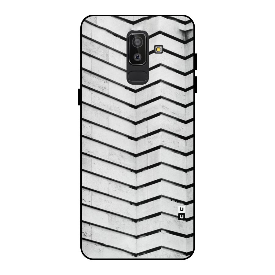 Wall Zig Zag Metal Back Case for Galaxy J8