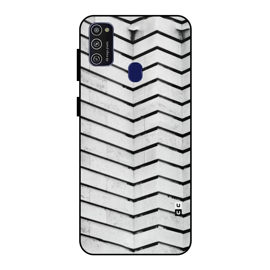 Wall Zig Zag Metal Back Case for Galaxy M21