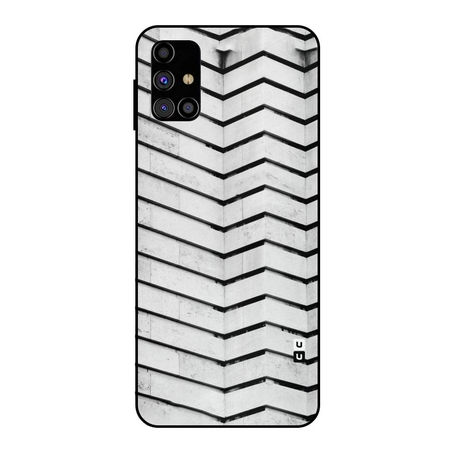 Wall Zig Zag Metal Back Case for Galaxy M31s
