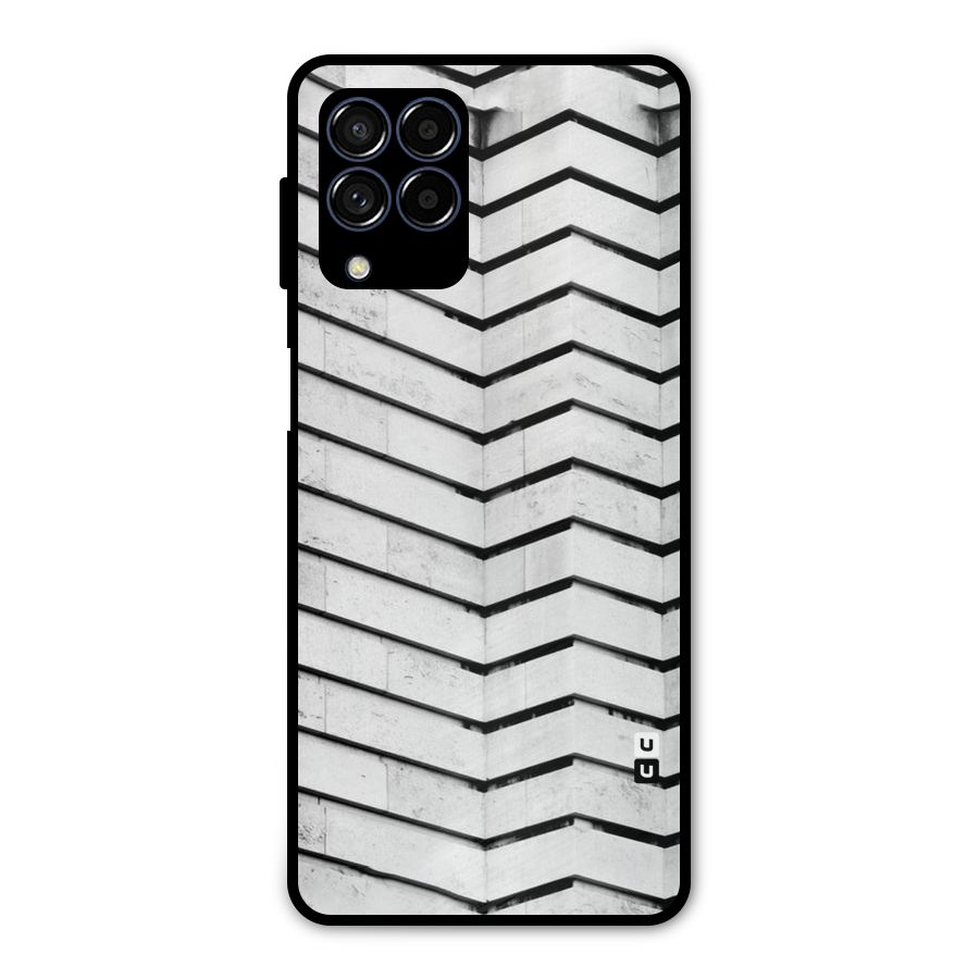 Wall Zig Zag Metal Back Case for Galaxy M53 5G