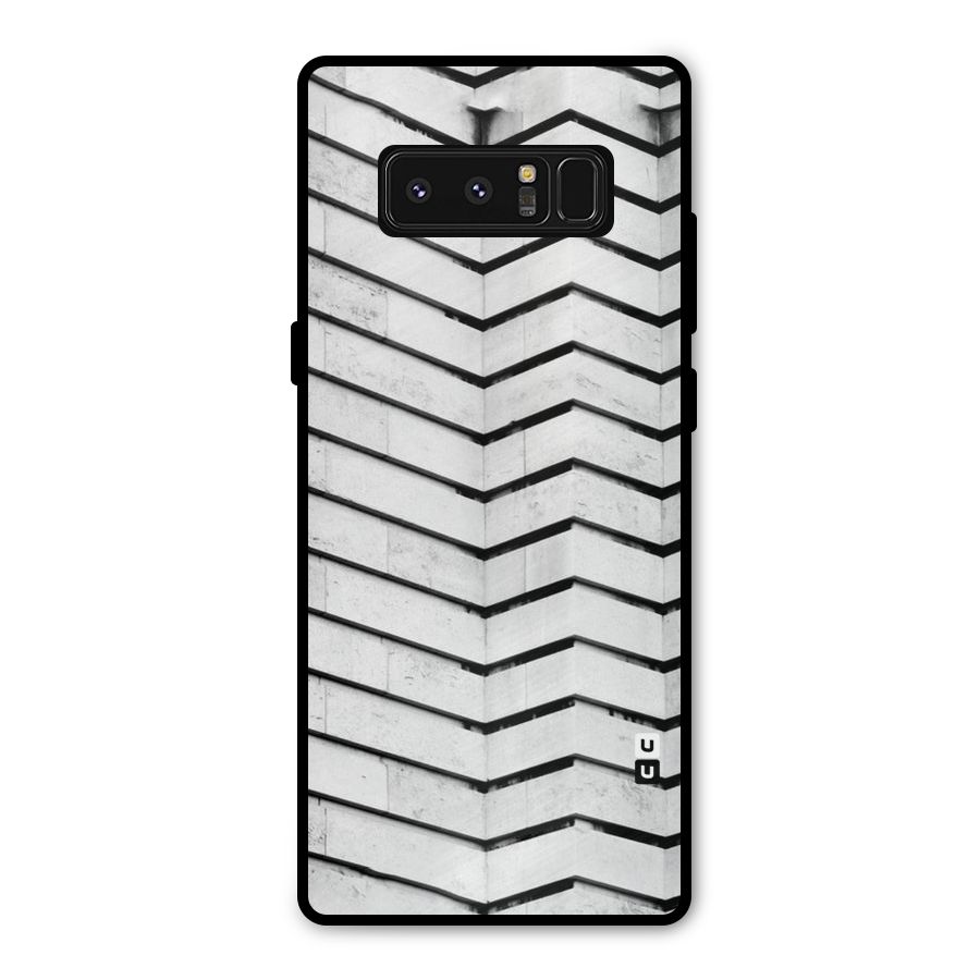 Wall Zig Zag Metal Back Case for Galaxy Note 8