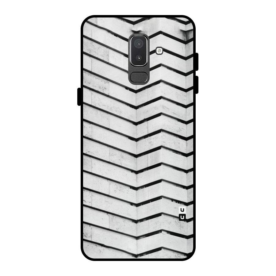 Wall Zig Zag Metal Back Case for Galaxy On8 (2018)