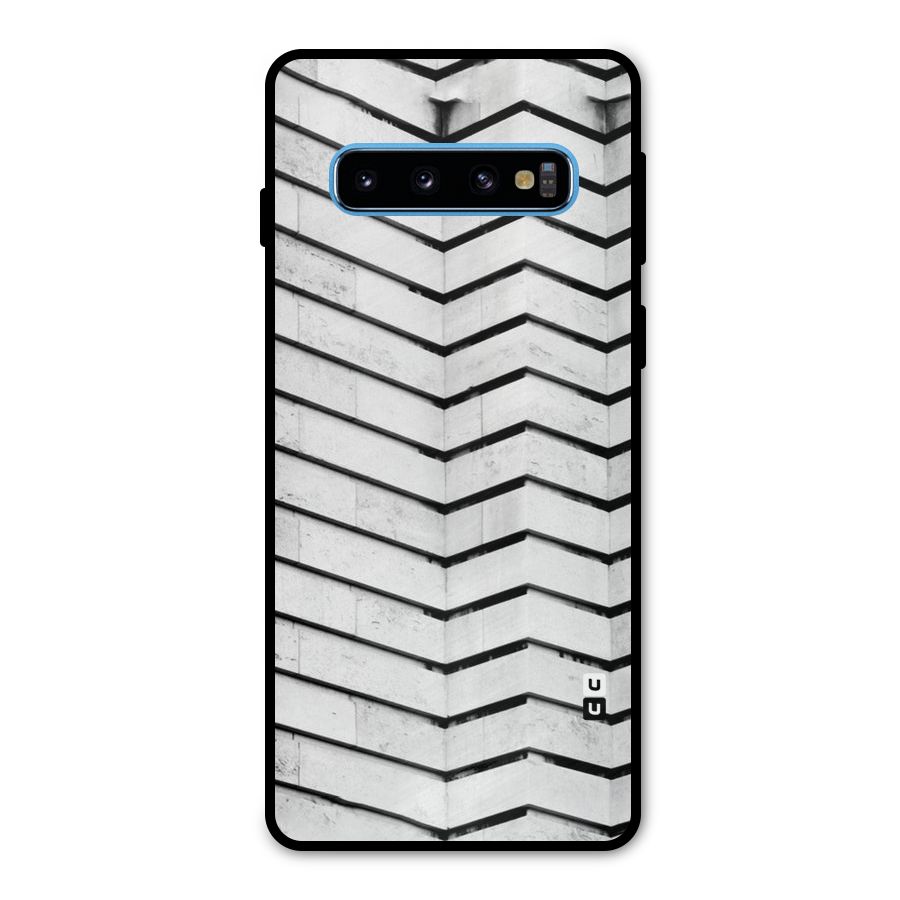 Wall Zig Zag Metal Back Case for Galaxy S10