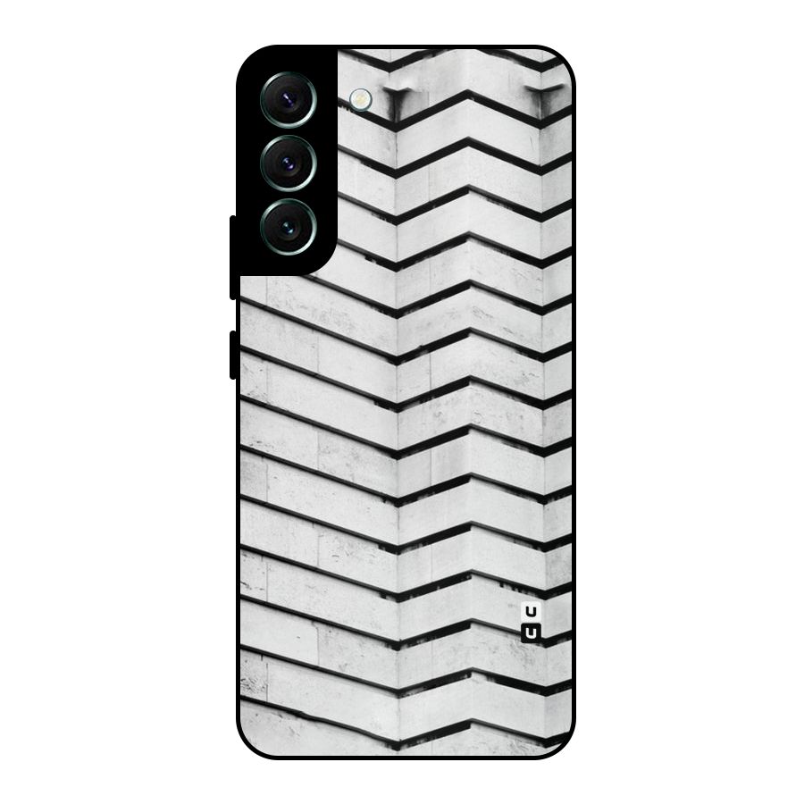 Wall Zig Zag Metal Back Case for Galaxy S22 Plus 5G