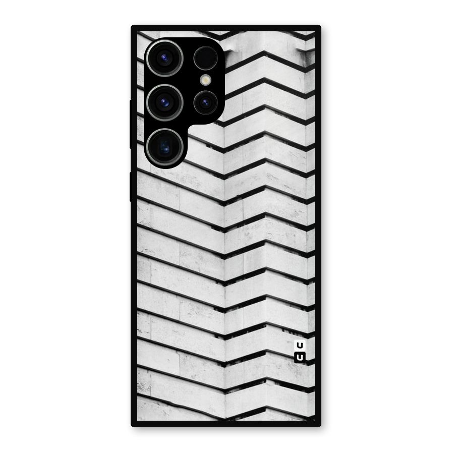 Wall Zig Zag Metal Back Case for Galaxy S23 Ultra