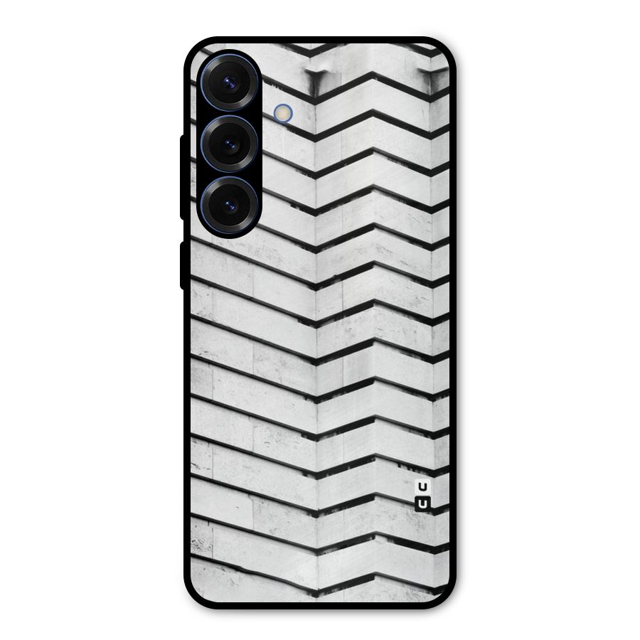 Wall Zig Zag Metal Back Case for Galaxy S25 Plus