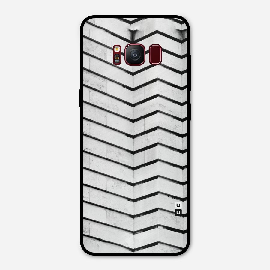 Wall Zig Zag Metal Back Case for Galaxy S8