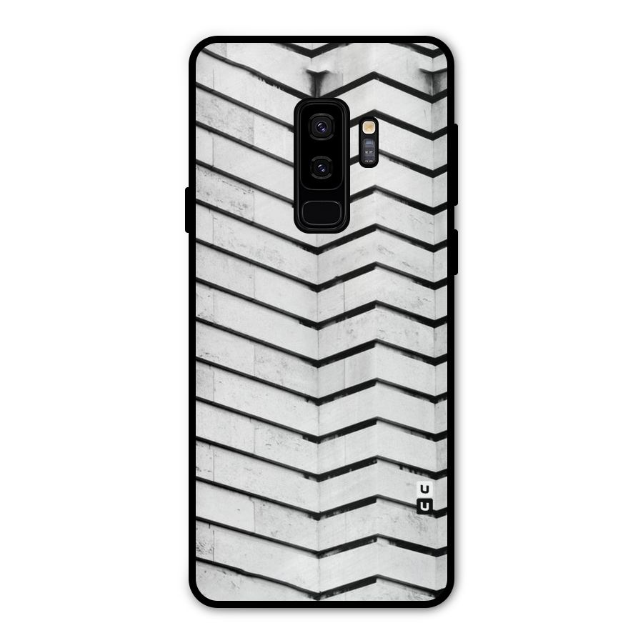 Wall Zig Zag Metal Back Case for Galaxy S9 Plus
