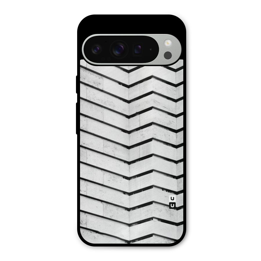 Wall Zig Zag Metal Back Case for Google Pixel 9 Pro XL