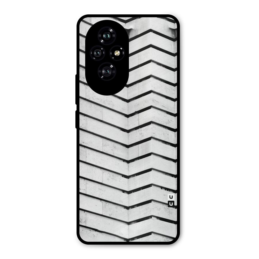 Wall Zig Zag Metal Back Case for Honor 200