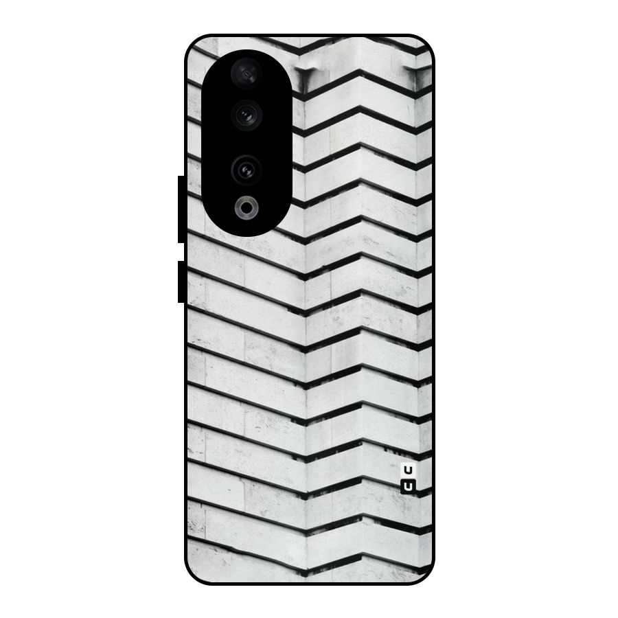 Wall Zig Zag Metal Back Case for Honor 90