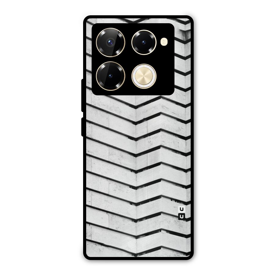 Wall Zig Zag Metal Back Case for Infinix Note 40 Pro Plus
