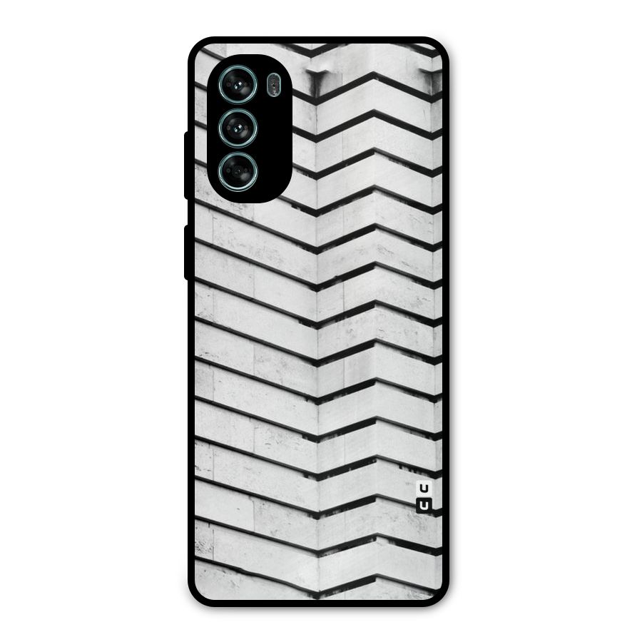 Wall Zig Zag Metal Back Case for Moto G62