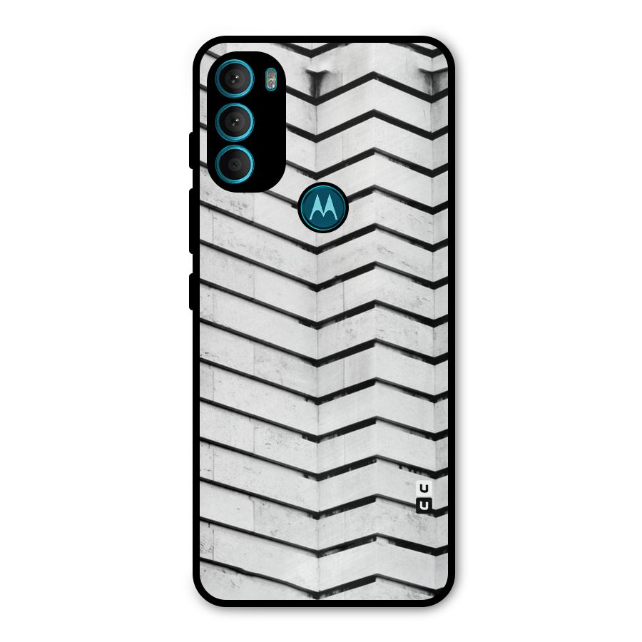 Wall Zig Zag Metal Back Case for Moto G71 5G
