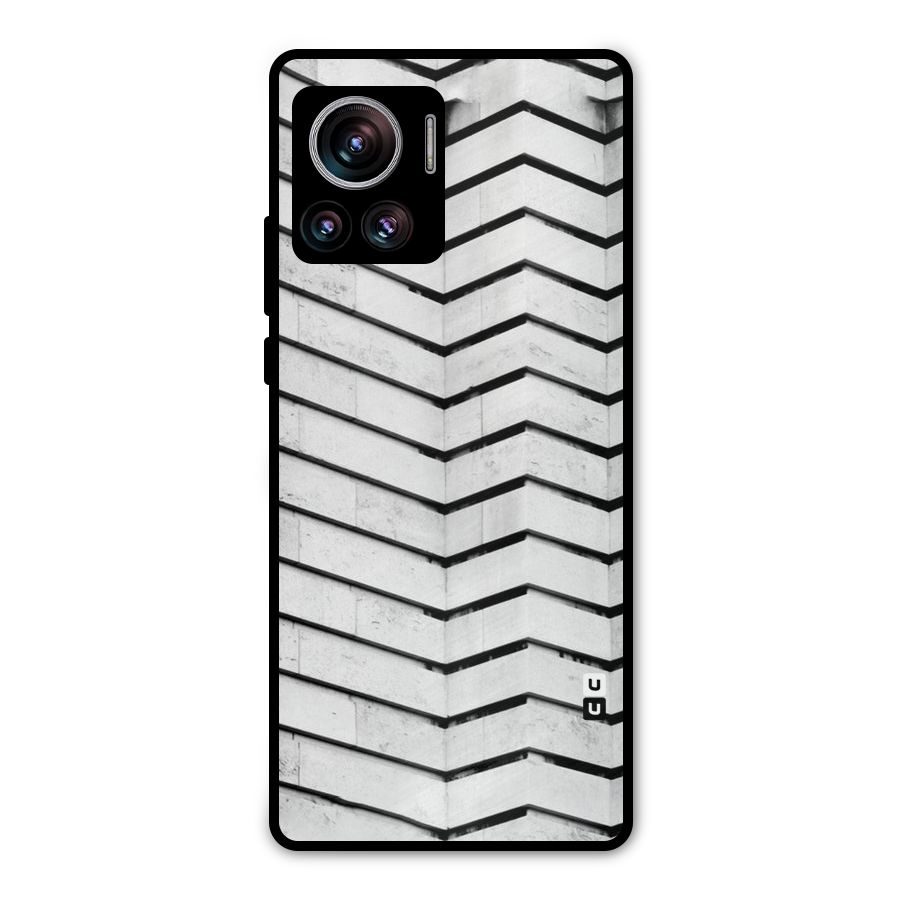 Wall Zig Zag Metal Back Case for Motorola Edge 30 Ultra