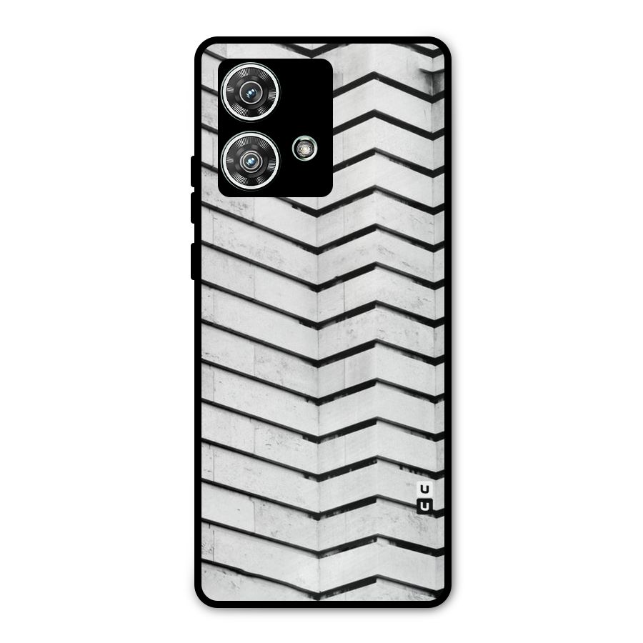 Wall Zig Zag Metal Back Case for Motorola Edge 40 Neo