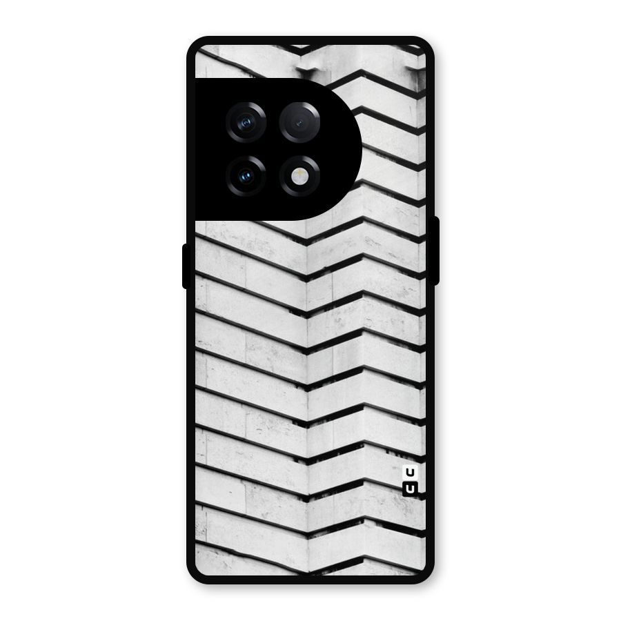 Wall Zig Zag Metal Back Case for OnePlus 11R