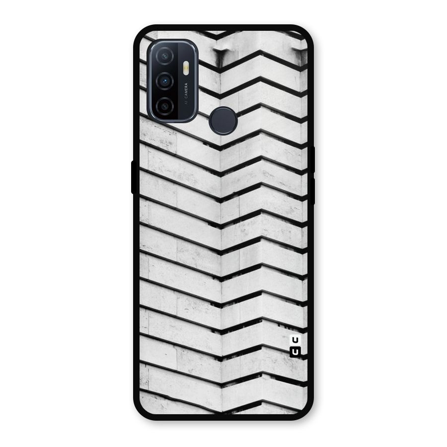 Wall Zig Zag Metal Back Case for Oppo A53