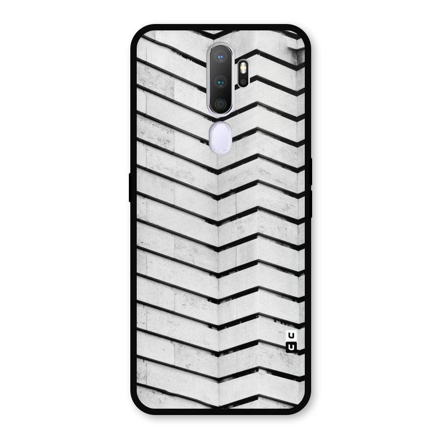 Wall Zig Zag Metal Back Case for Oppo A9 (2020)