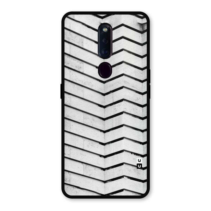Wall Zig Zag Metal Back Case for Oppo F11 Pro