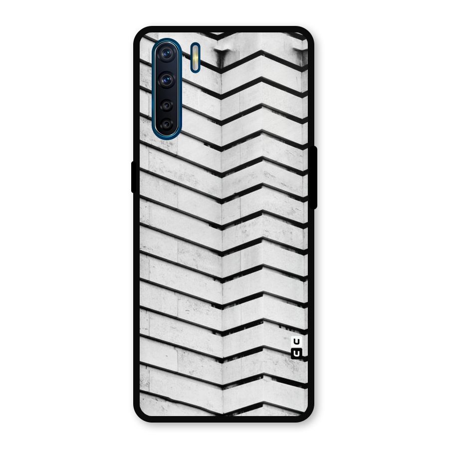 Wall Zig Zag Metal Back Case for Oppo F15