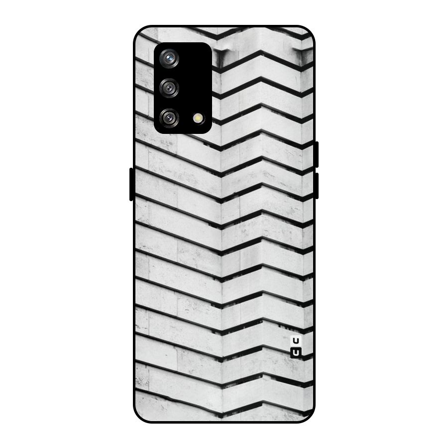 Wall Zig Zag Metal Back Case for Oppo F19