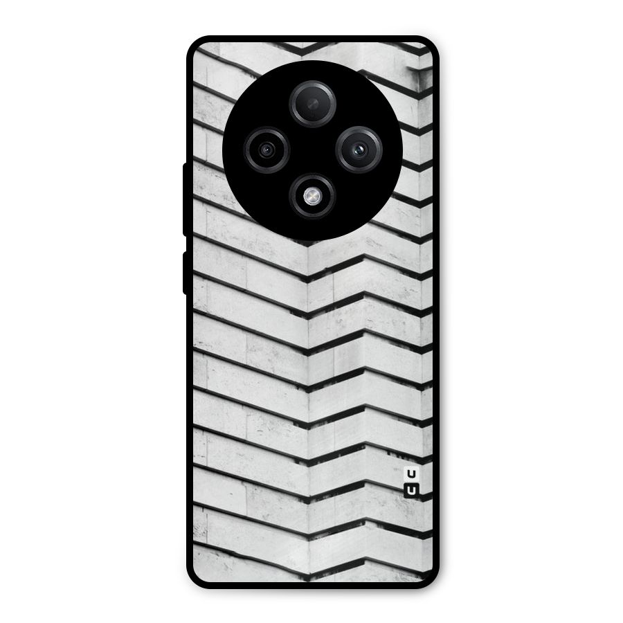 Wall Zig Zag Metal Back Case for Oppo F27 Pro Plus