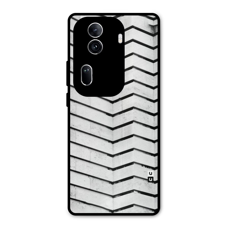 Wall Zig Zag Metal Back Case for Oppo Reno11 Pro 5G
