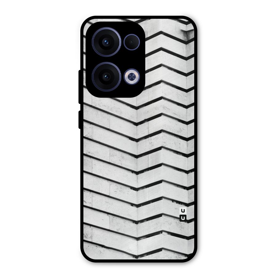 Wall Zig Zag Metal Back Case for Oppo Reno13