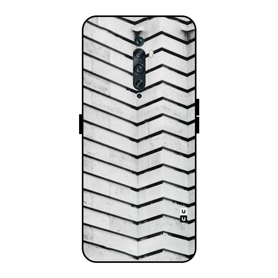 Wall Zig Zag Metal Back Case for Oppo Reno2 F